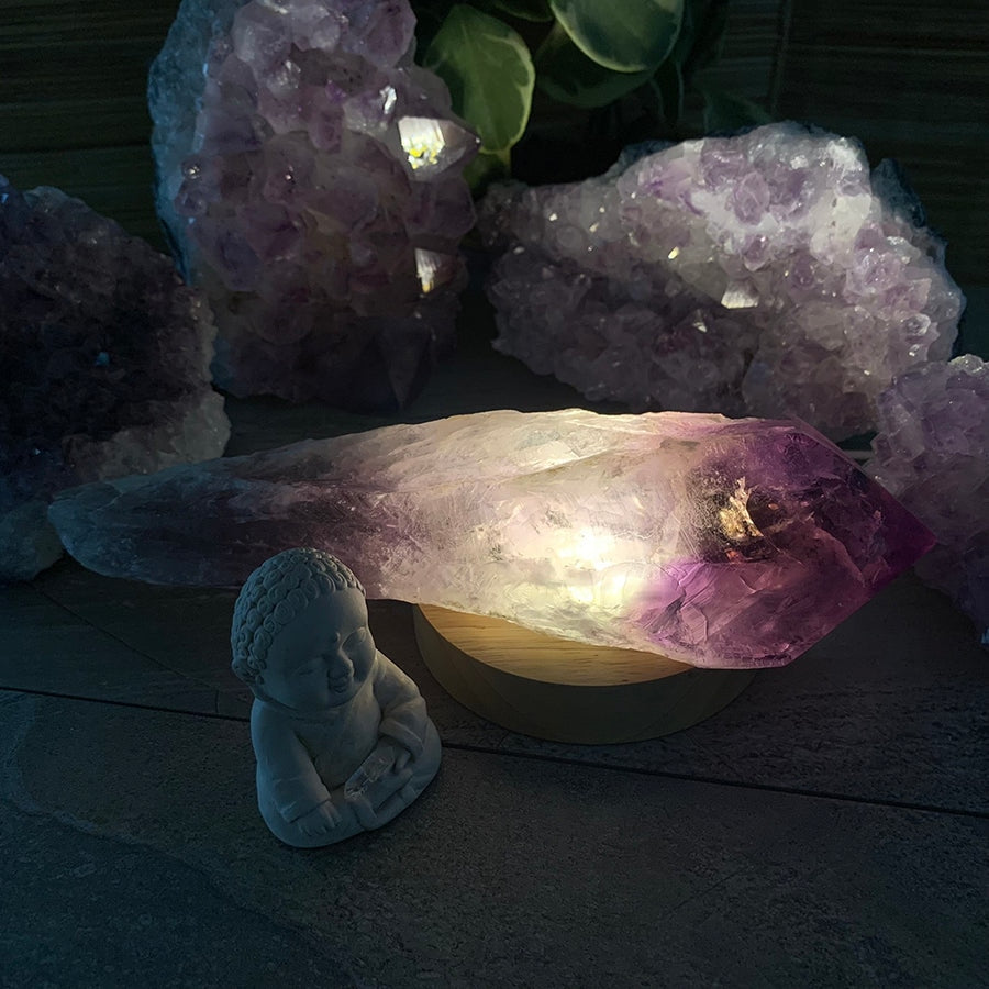 Crystal Mood Light (Dark Amethyst Crystal Wand)