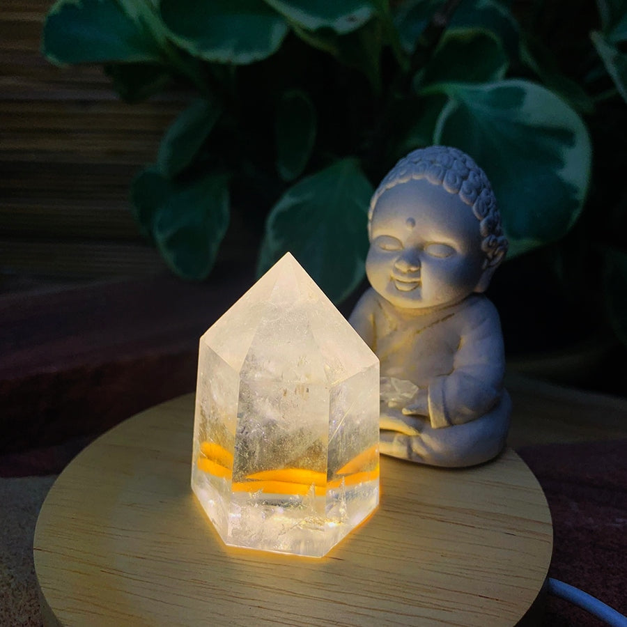 Crystal Mood Light  (Clear Quartz Generator Short & Thick)