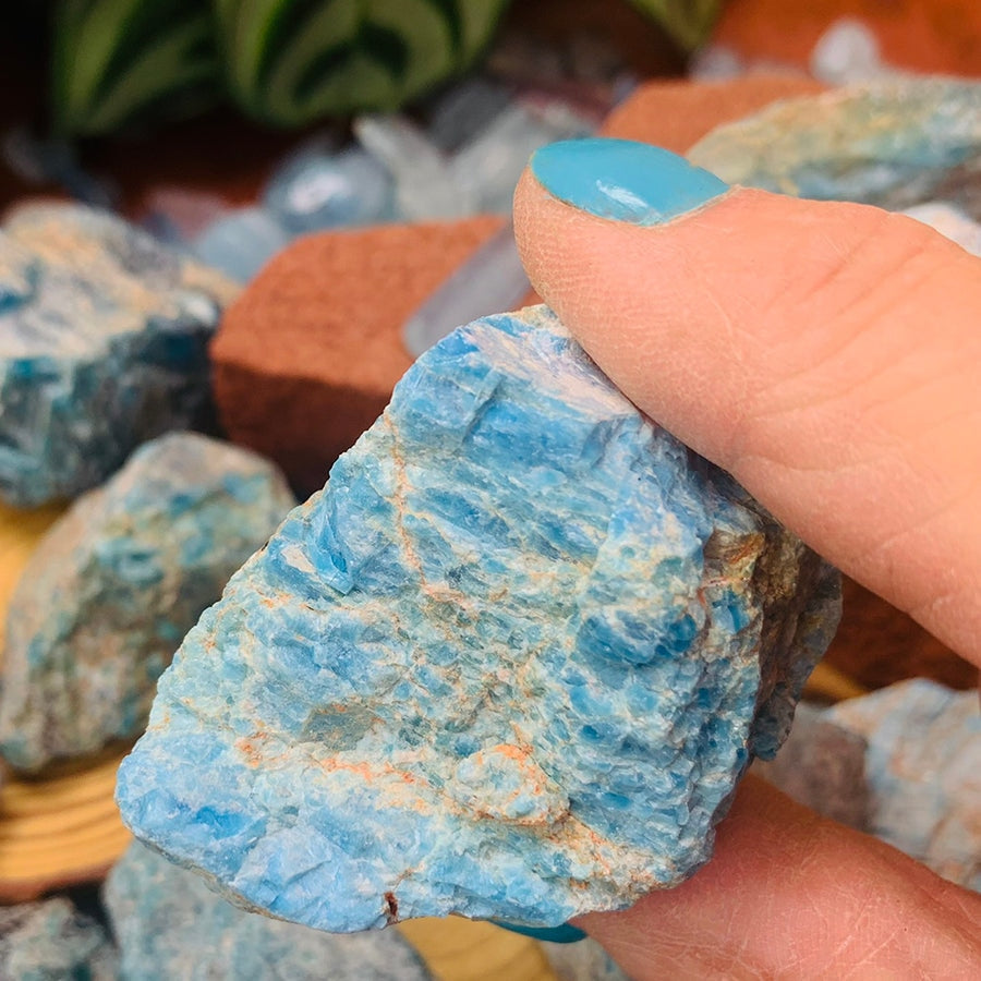 Blue Apatite Rough Stone