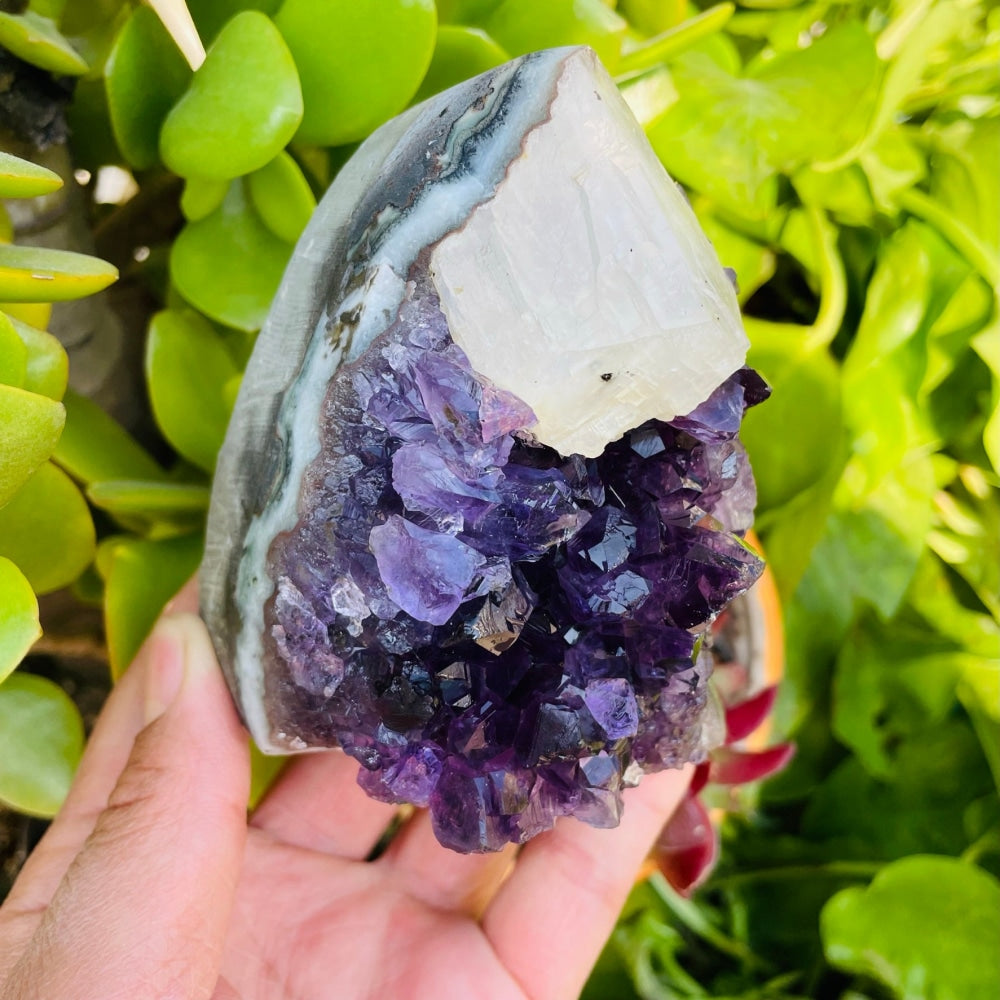 Amethyst Geode with Quartz Formation (Item #0010)