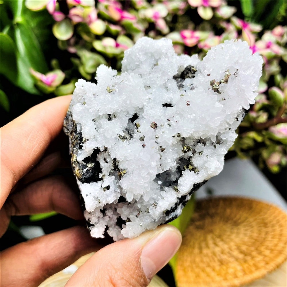 Quartz Cluster With Pyrite Cluster (Item #0025)